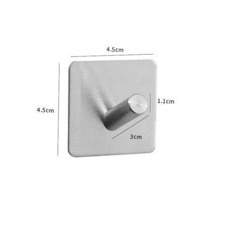 /EA/ Itsekiinnittyvät seinäkoukut - 5 x ruostumaton teräs - Pyyhekoukku ilman reikiä