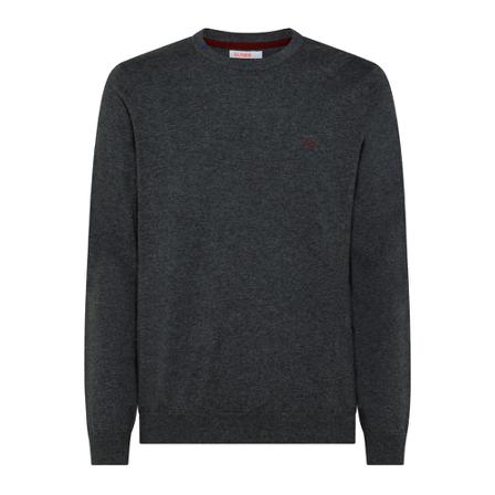 Sun68 Round Solid Sweater Grå, Herre