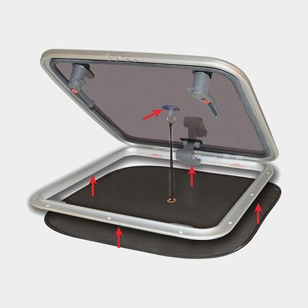 Mosquito net for boat (deck hatch) Waterline Design Popup, universal, 520 x 520 mm