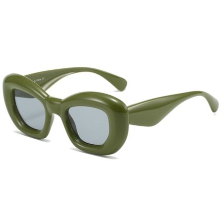 Oppblåste solbriller Chunky solbriller OLIVE GREEN