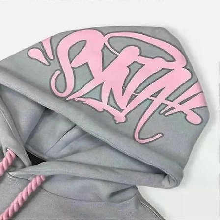 Herr Hip Hop Hoodie och Byxor Set 2 Delar Bomull Lös Träningsdräkt Y2K Street Style L Pink1