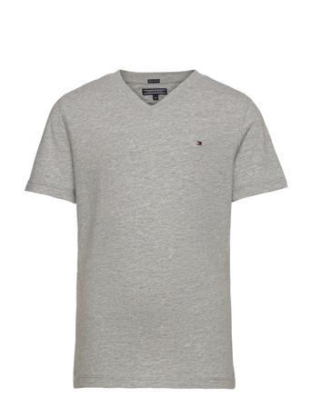 Boys Basic Vn Knit S/S T-shirts Short-sleeved Grå Tommy Hilfiger