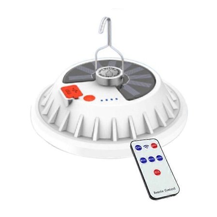 Bärbar Campinglampa Utomhustältlampa 5 Lägen Sollampa, USB Uppladdningsbar Super Stark LED-lampa med Power Bank-utgång - Tält, Camping eller Ryggsäck