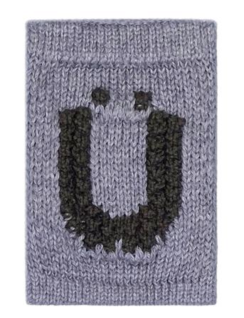 Smallstuff Knitted Letter Ü, Blue Blå