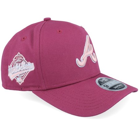 New Era - MLB Red adjustable Czapka Z Daszkiem - Atlanta Braves World Series 1995 9FIFTY Dark Red Pre Curved A-Frame Adjustable @ Hatstore