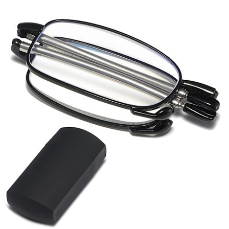 Folding Reading Glasses Med Mini Flip Top Bæreveske For Fashion Menn Og Kvinner Rotation Eyeglass