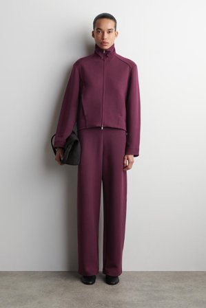 COS Femme Veste De Survêtement En Néoprène in Rouge