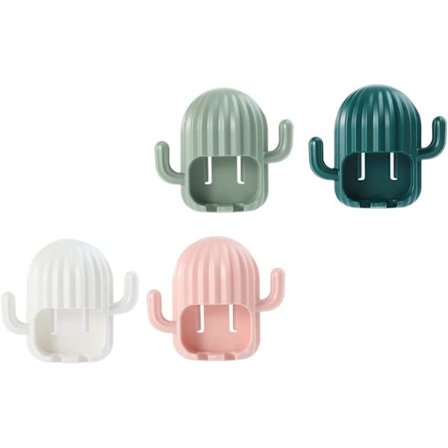 Tandborsthållare Plast Väggmonterad 4st