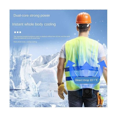 M22 Ulkoilmakäyttöön Tarkoitettu Vyötärötuuletin 10000MAh Kannettava Kaulaan Ripustettava Monitoiminen Lataus+Viilennys Vyötärölle