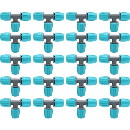 20 stk, 16mm Pigtrådsrør Fittings Drypvanding Fittings Rør Tee Konnektor