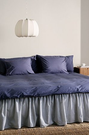 Jotex - Bedvalletje Organisch Blauw/wit Blauw/wit - ESSA - Koop Bedrokken bij Jotex