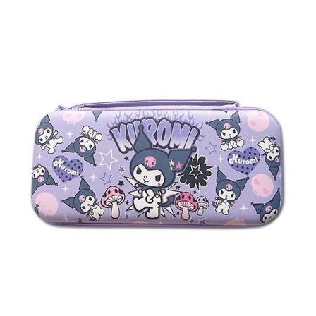Söt bärväska för Nintendo Switch Oled, Kawaii hårt skal bärbar resväska med 12 spelkortplatser, lila