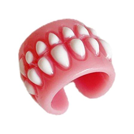 Ring med tænder, kostumetilbehør, smykker, kreativ mode til mænd