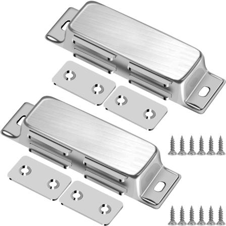 2 delar rostfritt stål magnetiska skåp Dörrspärrmagneter med skruvar Stark magnet för skåpfångare Skjutbara lådorfönster,Starlight Sunmostar