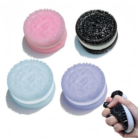 4 stk. Squishy Kiks Stress Relief Legetøj - Klæbrige Sensoriske Squishys til Afslapning ved Skrivebordet, Sjovt Fidget Legetøj til Voksne Kontor 