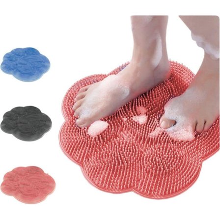 Dusjvaskematte med sugekopper – 30 x 30 cm sklisikker fot- og ryggvaskematte_OF