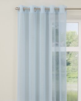 Yksivärinen Rengasverho Noah kuviolla 2/pak Vaaleansininen