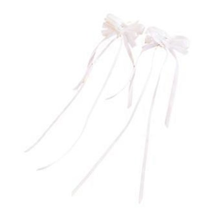 Delikata örhängen med rosett ger sofistikering till alla outfits, bärbara och bekväma smycken, vit (vit)