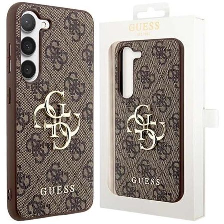 Guess 4G Big Metal Logo Deksel til Samsung Galaxy S24 - Brun