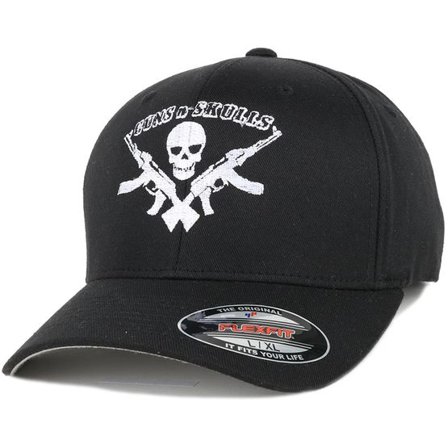 GUNS n SKULLS - Svart flexfit Keps - Logo Black Flexfit @ Hatstore