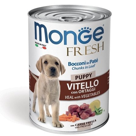Monge Fresh Puppy Vitello Con Ortaggi Cibo Umido Per Cani
