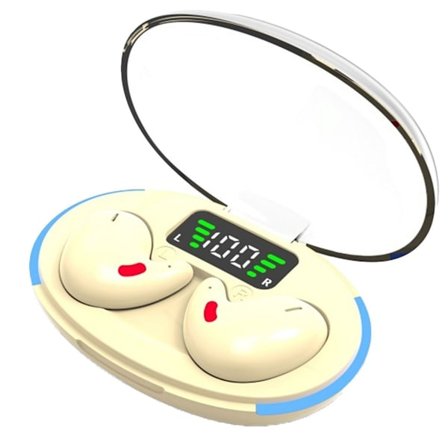 Usynlige trådløse sovehodetelefoner IPX5 vanntett, hudfarge