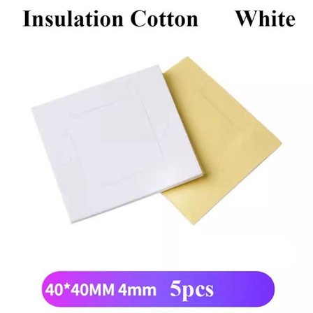 1/5 stk svampet varmeisolering Bomuldsvarme HVID 40MM