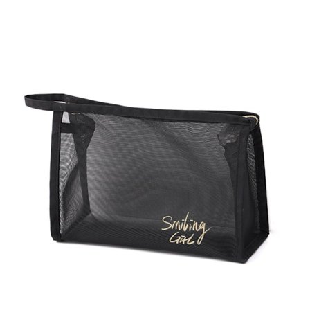 Mesh kosmetisk väska Sminkväska SVART GG - high quality