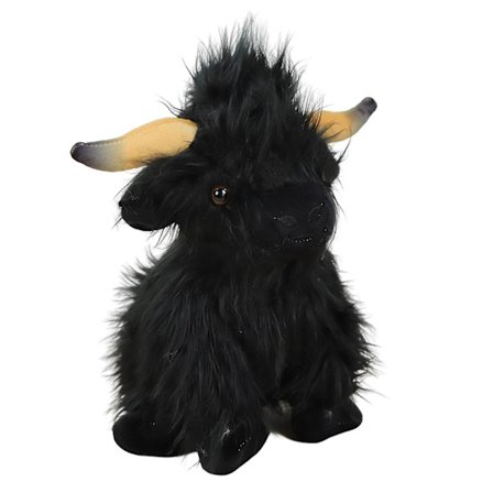 Ko-prydnad Realistisk Highland Ko Plyschleksak Bedårande Gosedjur för Hem Gårdsbord Dekorationer