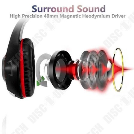 Gaming Headset - TD - PS4 Xbox One - Bullerfri Mikrofon - LED - Stereobas