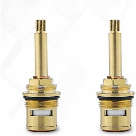 Keramiske messingutskiftningskassetter for kran (rød + blå)