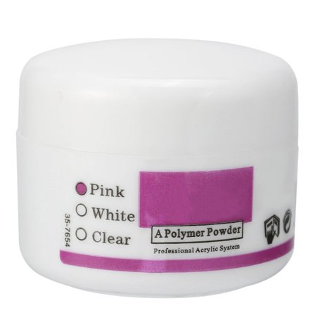 20g Akrylpulver Krystall Negle Manikyr Polymer Dekor Neglekunst Sminkeverktøy (Rosa)