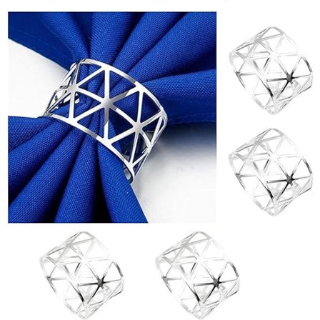 Serviettringer og -holdere, 12 stk. Metallserviettring Serviettspenneholder for borddekorasjon