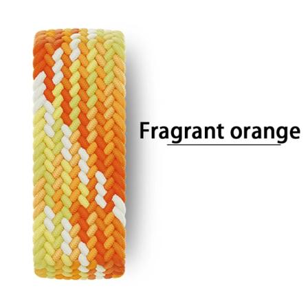 Flätat Solo Loop för Apple Watch-band 44mm 45mm 42mm 40mm 38mm 41mm Ultra 49mm Armband correa iwatch Serie 9 SE 8 7 6 5 Rem Fragrant orange SS