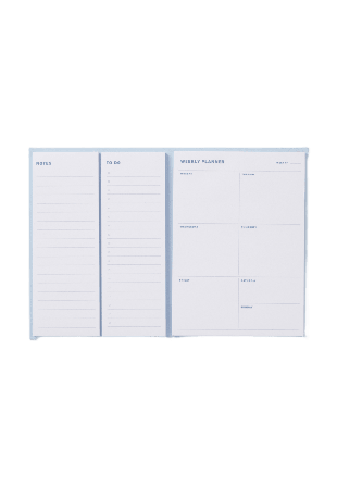 Åhléns Home Veckoplanerings-set KIT, 3 block Kontor & papper Blå ONESIZE