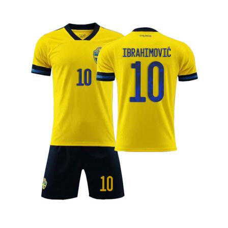 2021 Sverige No.10 Gul Fotbollströja För Vuxna Ibrahimovic M(170-175)