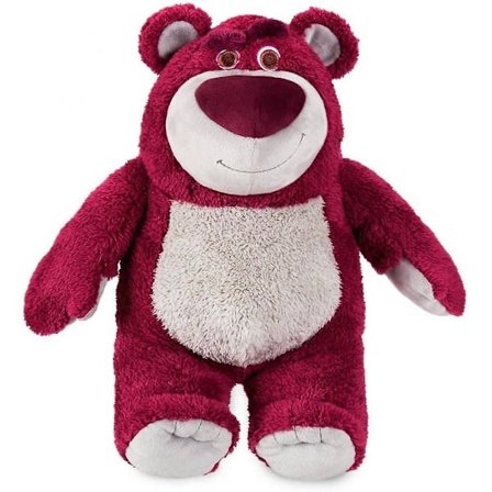 Officiel Lotso Plys fra Butikken, Toy Story 3, Medium 33 cm, Jordbærduft, Blødt Materiale, Ikonisk Plysfigur med Broderede Øjne