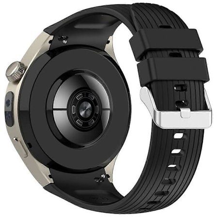 Yhteensopiva Huawei Watch 5 42mm kanssa, raidallinen silikoninen säädettävä rannekoru, yksivärinen pehmeä ranneke