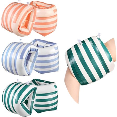 Armfloaties PVC Uppblåsbara Arm Band Randiga Pool Floats Ärmar Simning Arm Float Ringar