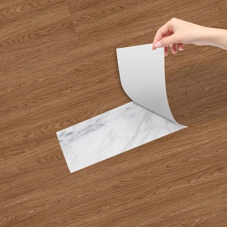 Selvklebende gulvfliser med tre-effekt, selvklebende vinylgulv