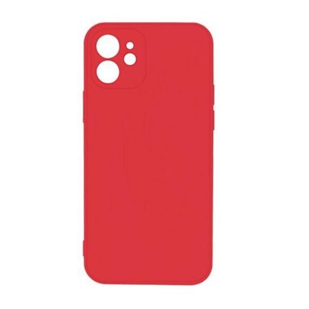 Apple iPhone 12 Mini Soft Silicone Case Camellia Red with Camera Cover High Quality