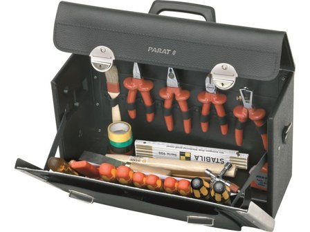 Parat 5363000031 Verktygsväska 420x160x250 mm, läder, Garageinredning & förvaring
