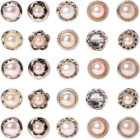 100 Sæt Perlebroche Nåle Til Kvinder, Broche Nål Assorterede Øjeblikkelige Knapper Skjorte Revers Broche Nåle Dæk Knapper Nål Til Skjorter Tøj Jeans 