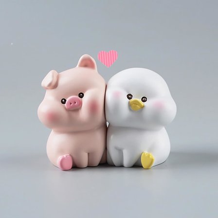 Sødt par bil instrumentbræt dekorationer harpiks dyr dukke figur