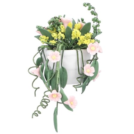 1:12 Nukkekoti Mini Daisy Kukka Kori Elävä Erittäin Kannettava Nukke Talo Tarvikkeet