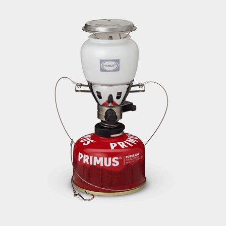 Lámpara de gas Primus Easy Light Duo, 300 W, 490 lúmenes, con encendido piezoeléctrico integrado, con válvula Duo