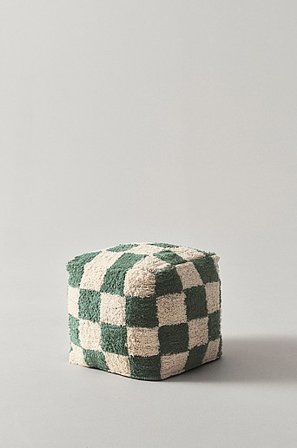 Jotex - Poef 40x40 Cm Wit/groen Wit/groen - MINDEN - Koop Poefs bij Jotex