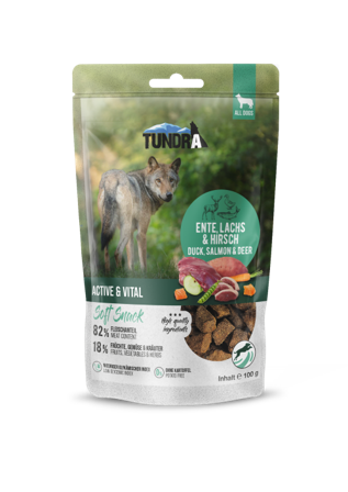 Tundra Active & Vital Godbit And, Laks og Hjort - 100g