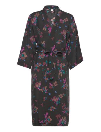 Ivoria Floral Luelle Kimono Lingerie Kimonos Svart Becksöndergaard*Betinget Tilbud
