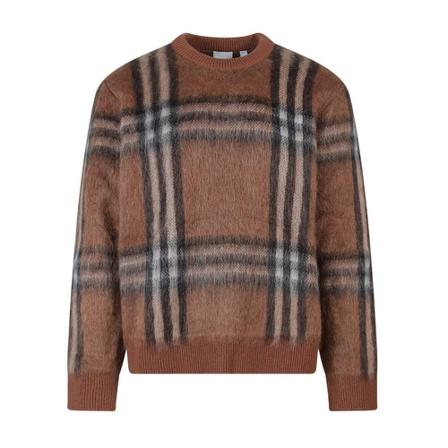 Burberry, Round-neck Knitwear Bruin, Dames, Maat:S